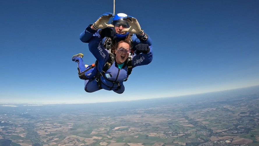 Group of skydivers